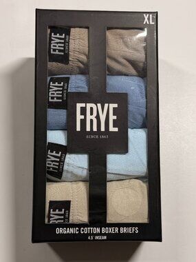FRYE Organic Cotton Boxer Briefs - 4 Pack - NWT - XL - Soft Pastel Colors